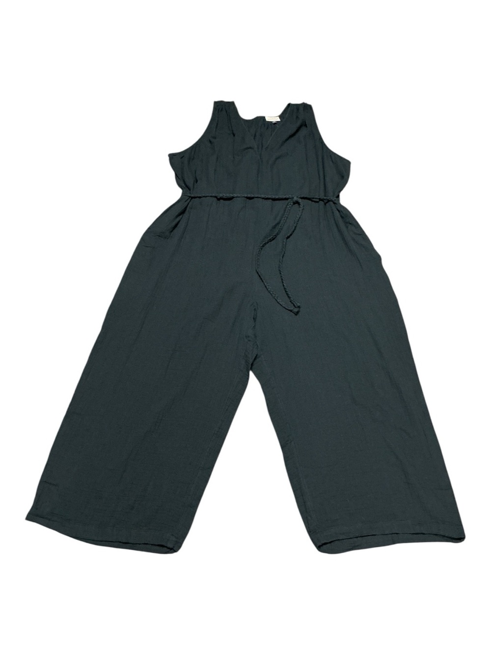 Universal Thread - NWT - Black Sleeveless V-Neck Jumpsuit with Braided Tie - Picture 5 of 5
